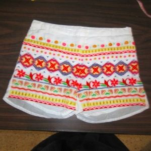 Boston Proper embroidered shorts